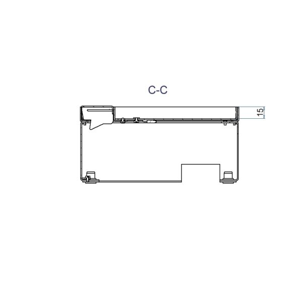 Produktbild UBD 210 205  -  Unterflur-Bodendose UBD 210 inkl. Deckel mit Kante, geschlossen, 15mm Vertiefung und 1 Schnurauslass